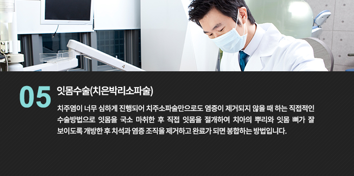 치과 진료 장면의 참고 사진
